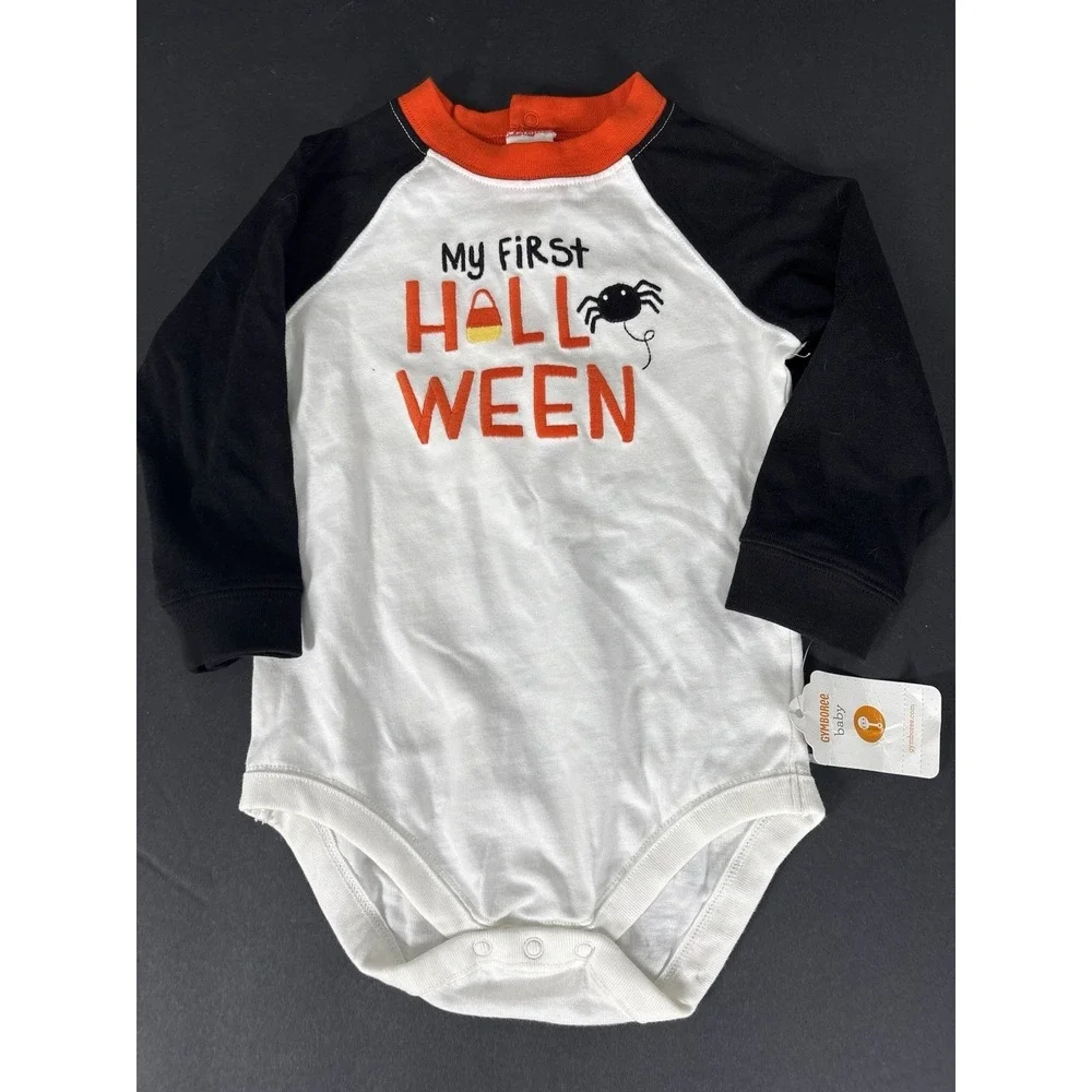 Gymboree Baby My First Halloween Bodysuit 12-18 Months NWT Long Sleeve Spider